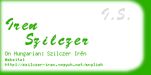 iren szilczer business card